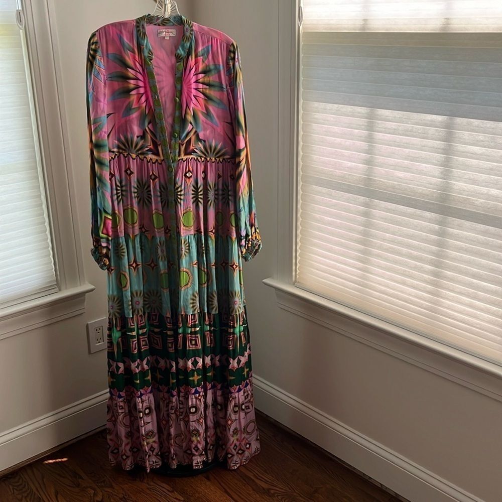 Siddhartha Bansal Mixed Print Button Front Maxi D… - image 10